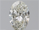 Natural Diamond 0.50 Carats, Oval with  Cut, J Color, VS1 Clarity and Certified by GIA