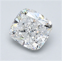 Diamante Natural 1.31 quilates, Del cojín , Color F, claridad VVS2 y certificado GIA