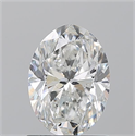 Natural Diamond 1.20 Carats, Oval with  Cut, G Color, SI1 Clarity and Certified by GIA