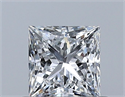 Natural Diamond 0.52 Carats, Princess with  Cut, E Color, VS1 Clarity and Certified by GIA
