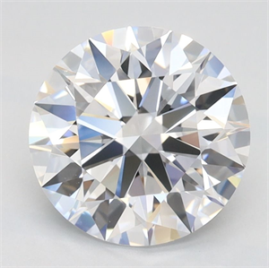Picture of Lab Grown Diamond 2.06 Carats, Round with Ideal Cut, D Color, IF Clarity and Certified by IGI