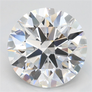 Picture of Lab Grown Diamond 3.82 Carats, Round with Ideal Cut, D Color, IF Clarity and Certified by IGI