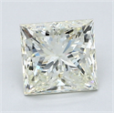 Natural Diamond 1.79 Carats, Princess with  Cut, M Color, SI1 Clarity and Certified by GIA