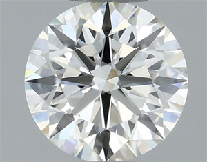 Picture of Natural Diamond 0.52 Carats, Round with Excellent Cut, J Color, IF Clarity and Certified by IGI