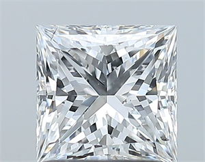 Picture of Natural Diamond 1.26 Carats, Princess with  Cut, E Color, SI2 Clarity and Certified by GIA