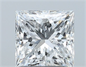 Natural Diamond 1.26 Carats, Princess with  Cut, E Color, SI2 Clarity and Certified by GIA