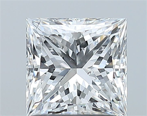 Picture of Natural Diamond 1.26 Carats, Princess with  Cut, E Color, SI2 Clarity and Certified by GIA