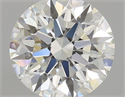 Natural Diamond 0.55 Carats, Round with Excellent Cut, H Color, VVS2 Clarity and Certified by GIA