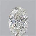 Natural Diamond 1.58 Carats, Oval with  Cut, I Color, SI2 Clarity and Certified by GIA