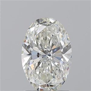 Picture of Natural Diamond 1.58 Carats, Oval with  Cut, I Color, SI2 Clarity and Certified by GIA