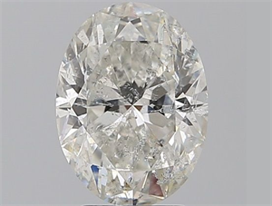 Foto Diamante Natural 3.06 quilates, Ovalado , Color H, claridad SI2 y certificado HRD de