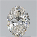 Natural Diamond 0.70 Carats, Oval with  Cut, I Color, VVS1 Clarity and Certified by GIA