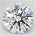 Lab Grown Diamond 4.54 Carats, Round with Excellent Cut, D Color, VVS1 Clarity and Certified by GIA
