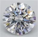 Lab Grown Diamond 2.06 Carats, Round with Ideal Cut, D Color, VVS2 Clarity and Certified by IGI