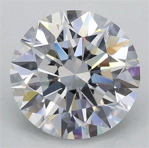 Picture of Lab Grown Diamond 2.06 Carats, Round with Ideal Cut, D Color, VVS2 Clarity and Certified by IGI
