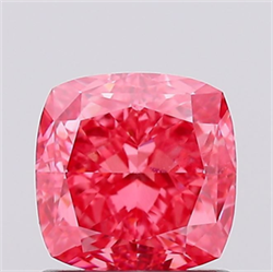 Picture of Lab Grown Diamond 1.30 Carats, CUSHION MODIFIED with  Cut, Fancy Vivid Pink Color, VVS2 Clarity and Certified by IGI
