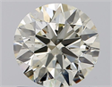 Natural Diamond 0.90 Carats, Round with Excellent Cut, J Color, VS2 Clarity and Certified by IGI
