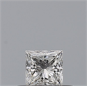 Natural Diamond 0.24 Carats, Princess with  Cut, F Color, VVS1 Clarity and Certified by GIA