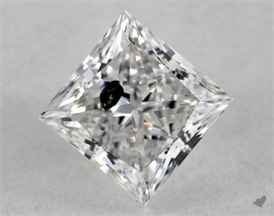 Foto Diamante Natural 0.71 quilates, Princesa , Color F, claridad I2 y certificado GIA de