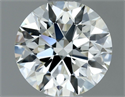 Natural Diamond 0.70 Carats, Round with Excellent Cut, J Color, VVS2 Clarity and Certified by IGI