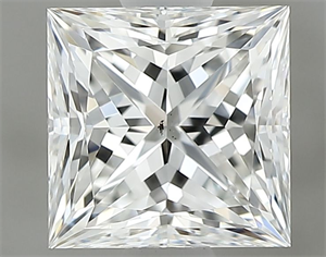 Picture of Natural Diamond 0.93 Carats, Princess with  Cut, G Color, SI1 Clarity and Certified by GIA