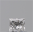 Natural Diamond 0.25 Carats, Princess with  Cut, E Color, VVS1 Clarity and Certified by GIA