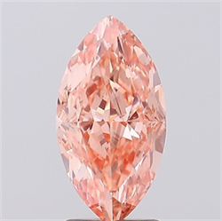 Picture of Lab Grown Diamond 2.58 Carats, Marquise with  Cut, Fancy Vivid Pink Color, VS1 Clarity and Certified by IGI