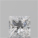 Natural Diamond 0.74 Carats, Princess with  Cut, E Color, SI1 Clarity and Certified by GIA
