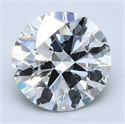 Natural Diamond 2.50 Carats, Round with Excellent Cut, H Color, SI2 Clarity and Certified by GIA