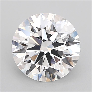 Picture of Lab Grown Diamond 3.75 Carats, Round with Ideal Cut, D Color, VVS1 Clarity and Certified by IGI
