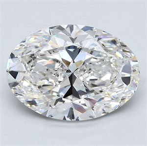 Foto Diamante Natural 4.01 quilates, Ovalado , Color F, claridad SI2 y certificado GIA de