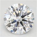 Lab Grown Diamond 2.57 Carats, Round with Ideal Cut, D Color, IF Clarity and Certified by IGI