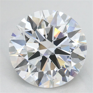 Picture of Lab Grown Diamond 2.61 Carats, Round with Ideal Cut, D Color, VVS1 Clarity and Certified by IGI
