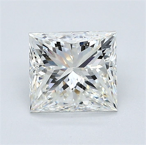 Picture of Natural Diamond 1.51 Carats, Princess with  Cut, I Color, IF Clarity and Certified by GIA