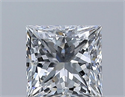 Diamante Natural 0.60 quilates, Princesa , Color E, claridad SI1 y certificado GIA