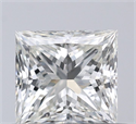 Natural Diamond 0.57 Carats, Princess with  Cut, K Color, SI1 Clarity and Certified by GIA