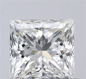Picture of Natural Diamond 0.57 Carats, Princess with  Cut, K Color, SI1 Clarity and Certified by GIA
