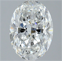 Natural Diamond 2.01 Carats, Oval with  Cut, F Color, VS2 Clarity and Certified by GIA