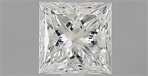 Picture of Natural Diamond 0.55 Carats, Princess with  Cut, G Color, VVS2 Clarity and Certified by IGI