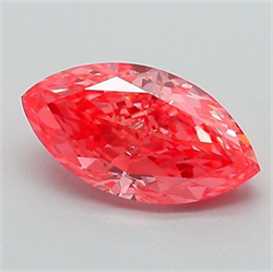 Picture of Lab Grown Diamond 1.22 Carats, Marquise with  Cut, Fancy Vivid Pink Color, VVS2 Clarity and Certified by IGI