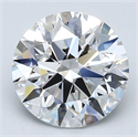 Natural Diamond 2.80 Carats, Round with Excellent Cut, E Color, VS1 Clarity and Certified by GIA