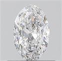 Natural Diamond 0.50 Carats, Oval with  Cut, D Color, VS2 Clarity and Certified by GIA