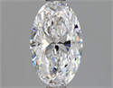 Natural Diamond 0.90 Carats, Oval with  Cut, D Color, SI1 Clarity and Certified by GIA