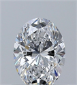 Natural Diamond 0.52 Carats, Oval with  Cut, D Color, VVS2 Clarity and Certified by GIA