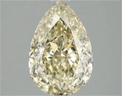 Picture of Lab Grown Diamond 2.10 Carats, Pear with  Cut, Fancy Intense Yellow Color, VS1 Clarity and Certified by IGI
