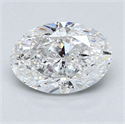Natural Diamond 1.51 Carats, Oval with  Cut, E Color, I1 Clarity and Certified by GIA