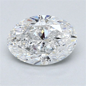 Picture of Natural Diamond 1.51 Carats, Oval with  Cut, E Color, I1 Clarity and Certified by GIA