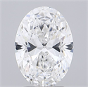 Natural Diamond 2.40 Carats, Oval with  Cut, E Color, VVS1 Clarity and Certified by GIA