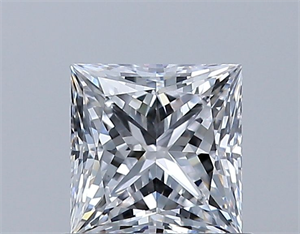Picture of Natural Diamond 0.71 Carats, Princess with  Cut, D Color, VVS2 Clarity and Certified by GIA