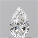 Natural Diamond 0.50 Carats, Pear with  Cut, E Color, VVS2 Clarity and Certified by GIA